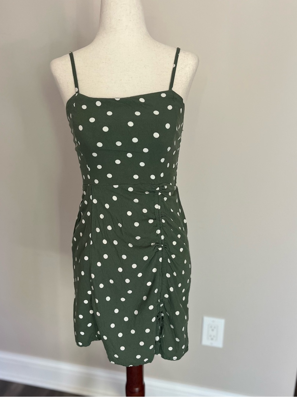 Aeropostale Green Polka Dot Mini Dress